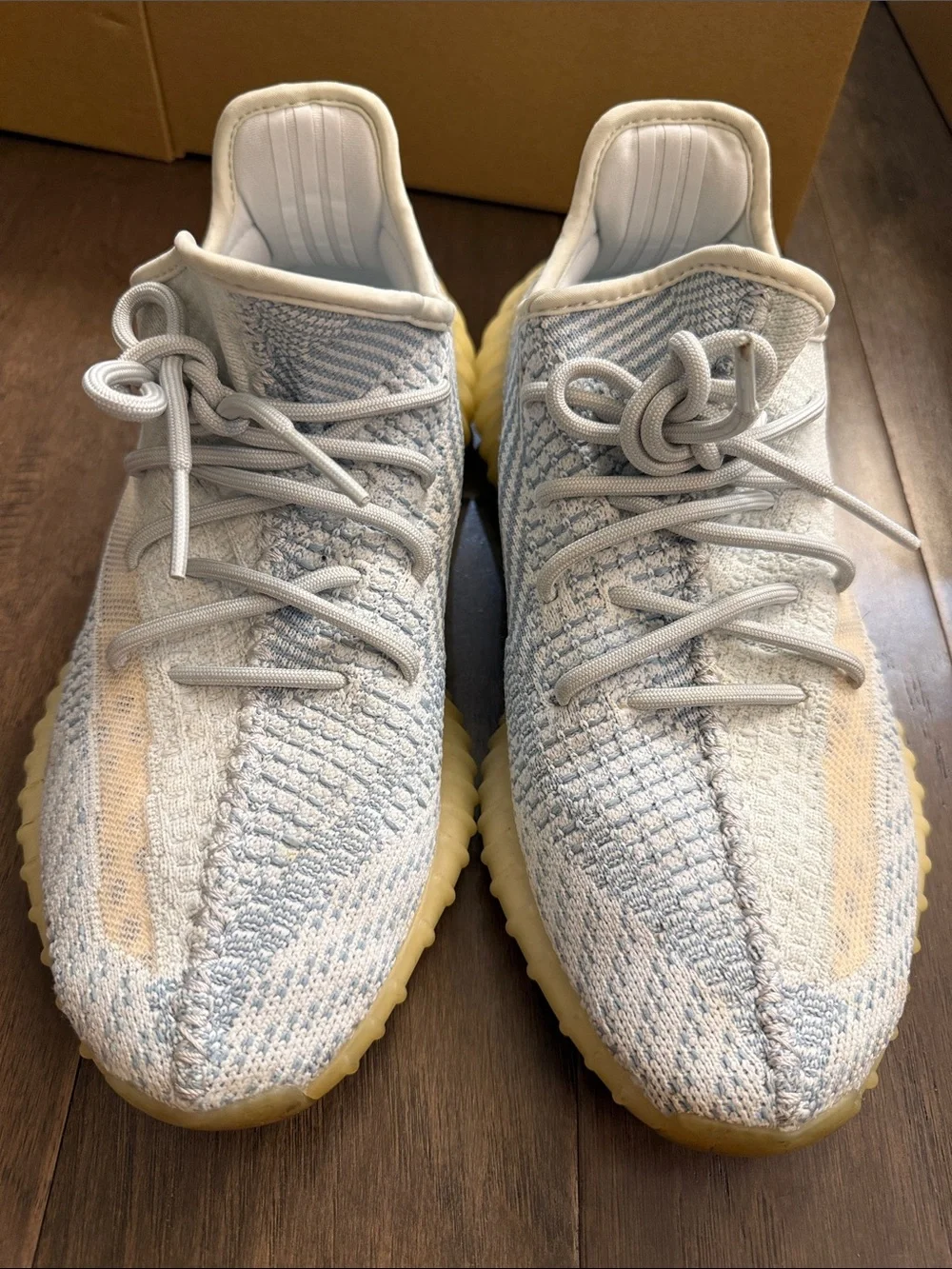 Adidas Yeezy Boost 350 Men's Sneakers in Light Gray and Cream